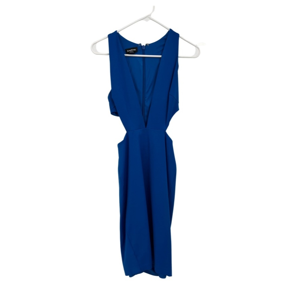 Bebe cutout dress (XS) - royal blue